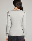 Heather Grey Long Sleeve Henley