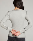 Heather Grey Long Sleeve Henley