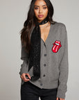 Rolling Stones Cardigan Logo Intarsia Knit Vibe Cardigan