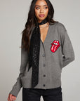 Rolling Stones Cardigan Logo Intarsia Knit Vibe Cardigan