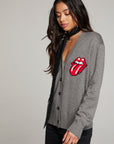 Rolling Stones Cardigan Logo Intarsia Knit Vibe Cardigan