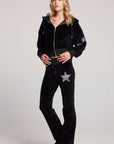 Sequin Star Zip Up Hoodie