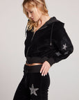 Sequin Star Zip Up Hoodie