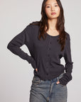 Brady Licorice Button Up Pullover