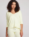 3/4 Sleeve Split Side Panna Cotta Dolman Hoodie