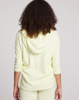 3/4 Sleeve Split Side Panna Cotta Dolman Hoodie