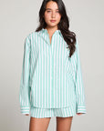 Paso Aloe Stripe Button Up