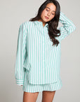 Paso Aloe Stripe Button Up