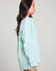 Paso Aloe Stripe Button Up