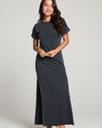 Saloonn Licorice Black Maxi Dress