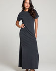 Saloonn Licorice Black Maxi Dress