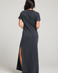 Saloonn Licorice Black Maxi Dress