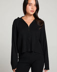 Mccartneyy Licorice Black Zip Up Long Sleeve