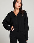 Mccartneyy Licorice Black Zip Up Long Sleeve