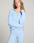 Mccartneyy Skyway Blue Zip Up Top