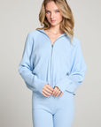 Mccartneyy Skyway Blue Zip Up Top