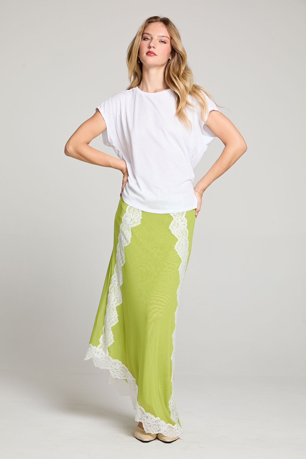 Demi Chartruse Maxi Skirt