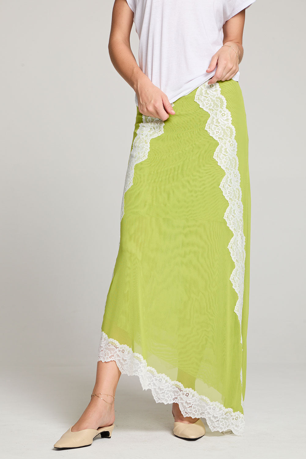 Demi Chartruse Maxi Skirt