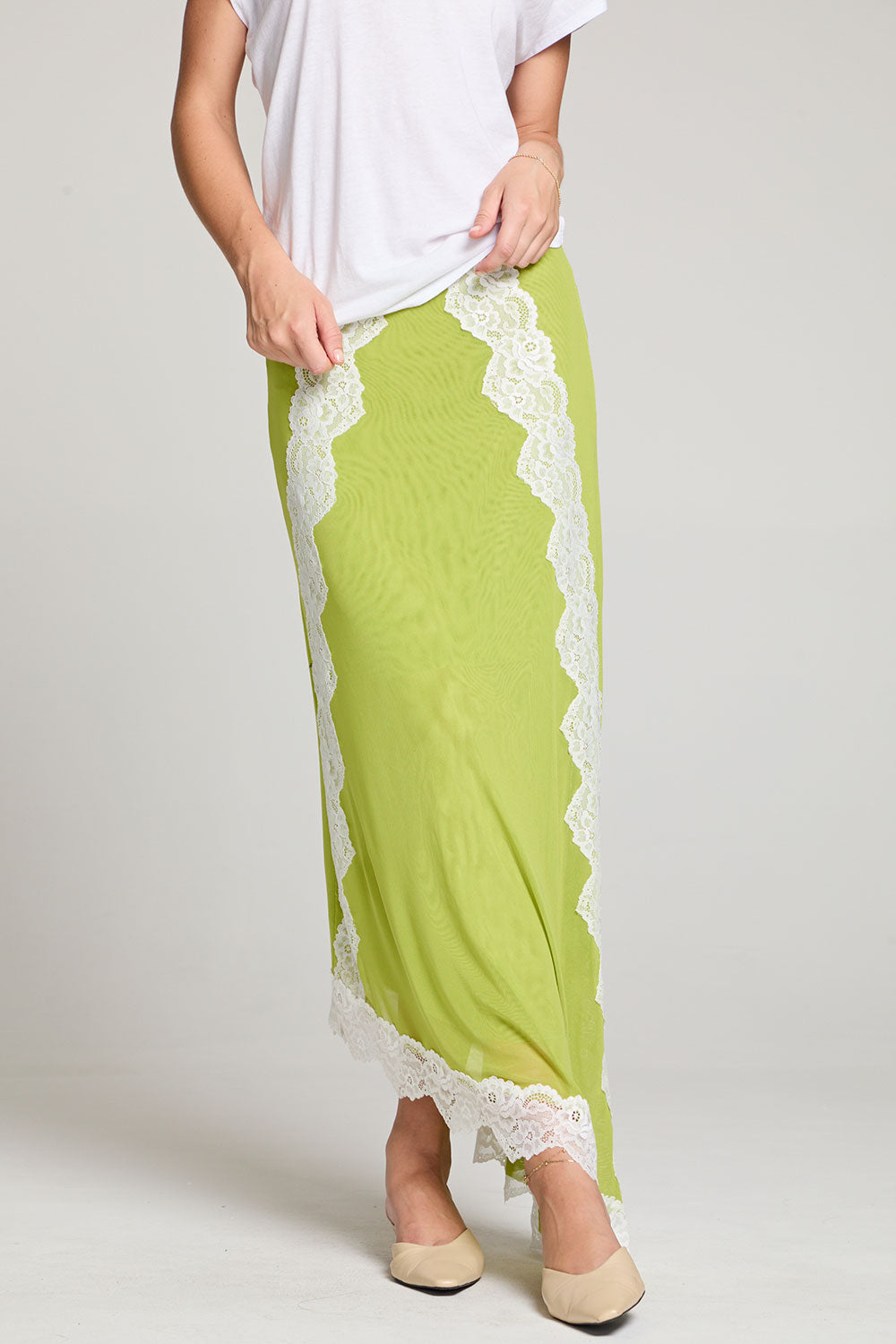 Demi Chartruse Maxi Skirt