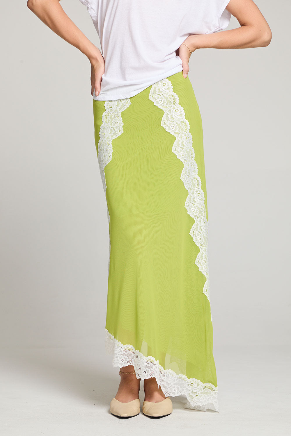 Demi Chartruse Maxi Skirt