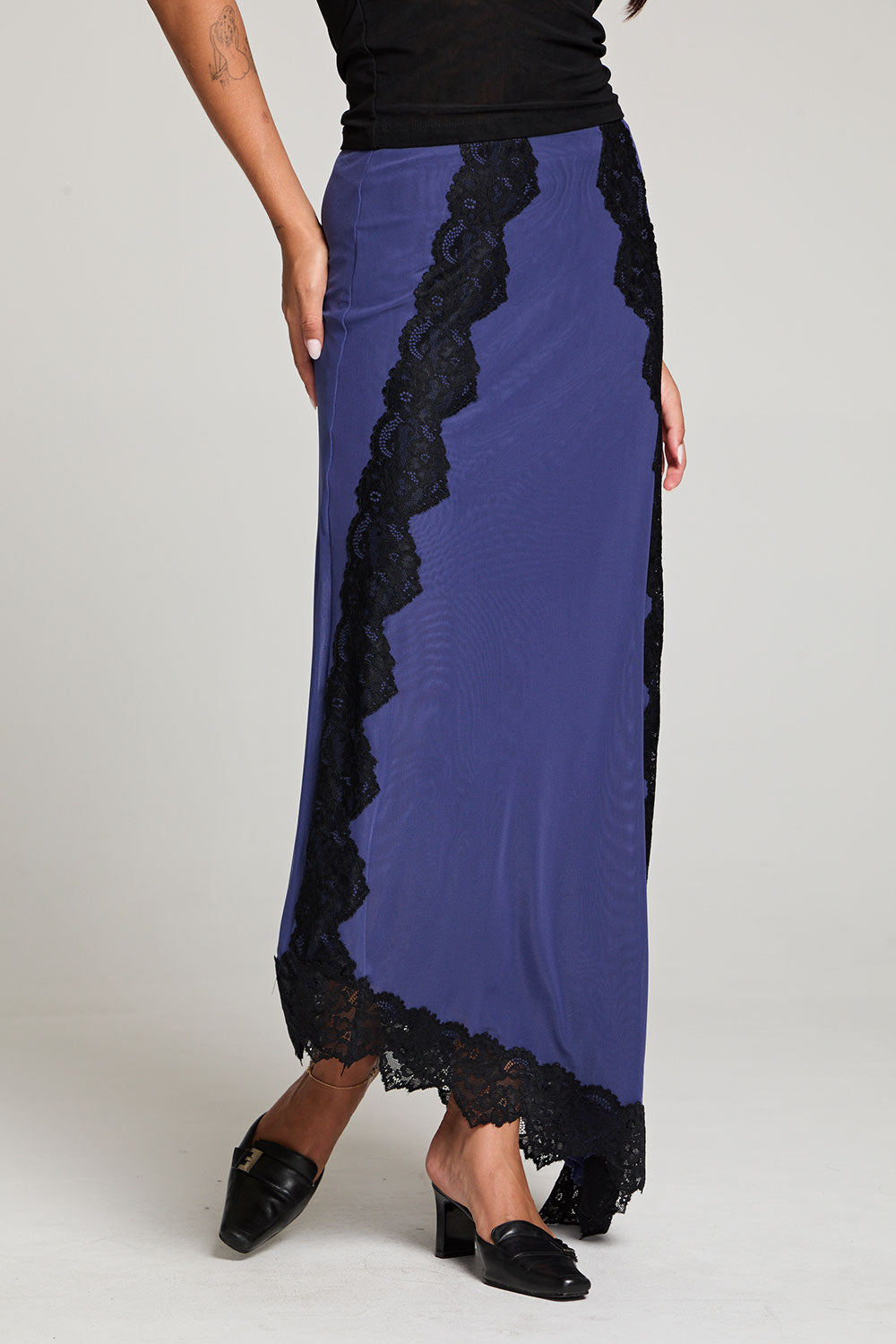 Demi Frost Blue Maxi Skirt