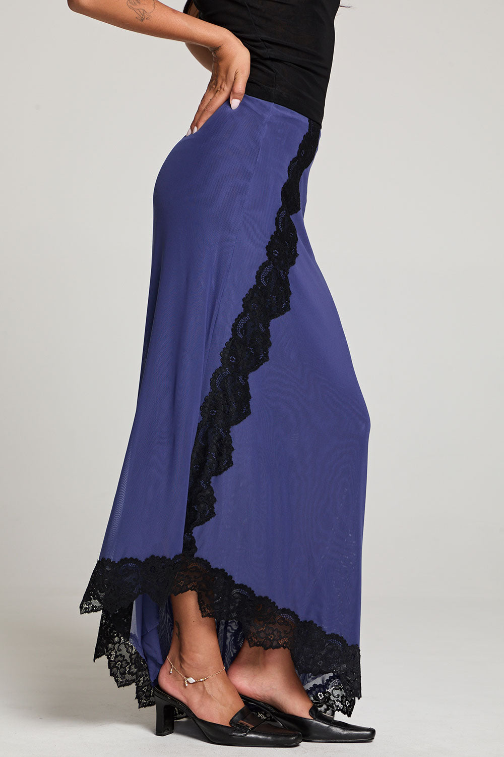 Demi Frost Blue Maxi Skirt