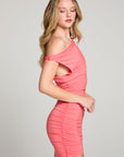 Bella Electric Coral Mini Dress