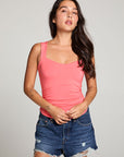 Mila Electric Coral Tank Top