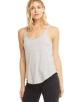 COTTON BASICS SEAMED SHIRTTAIL RACER BACK TANK WOMENS chaserbrand