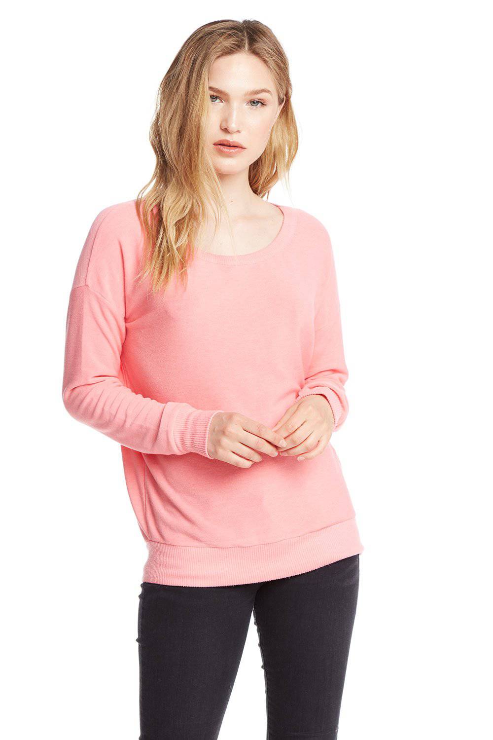 COZY KNIT LONG SLEEVE CREW NECK DOLMAN WOMENS chaserbrand