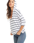 LOVE KNIT SLEEPWEAR 3/4 SLEEVE PULLOVER HOODIE WITH SIDE SLITS WOMENS chaserbrand