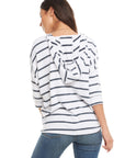 LOVE KNIT SLEEPWEAR 3/4 SLEEVE PULLOVER HOODIE WITH SIDE SLITS WOMENS chaserbrand