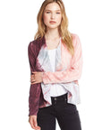 OPEN FRONT COLLARLESS JACKET W/ ZIPPERS WOMENS chaserbrand