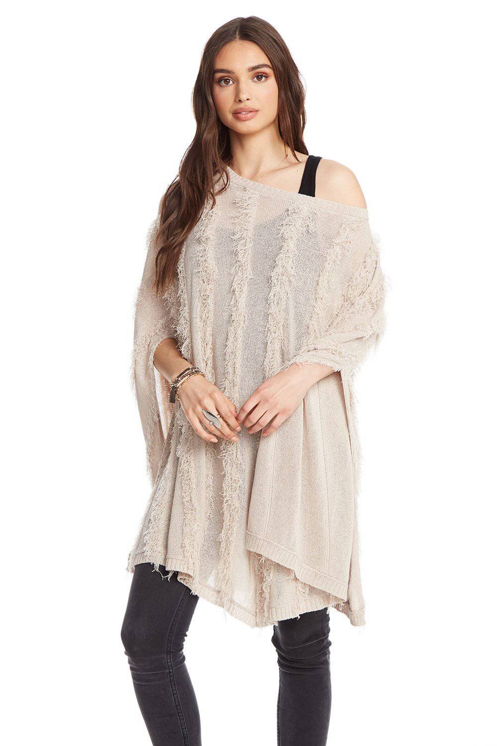 SIDE SLIT PONCHO WOMENS chaserbrand