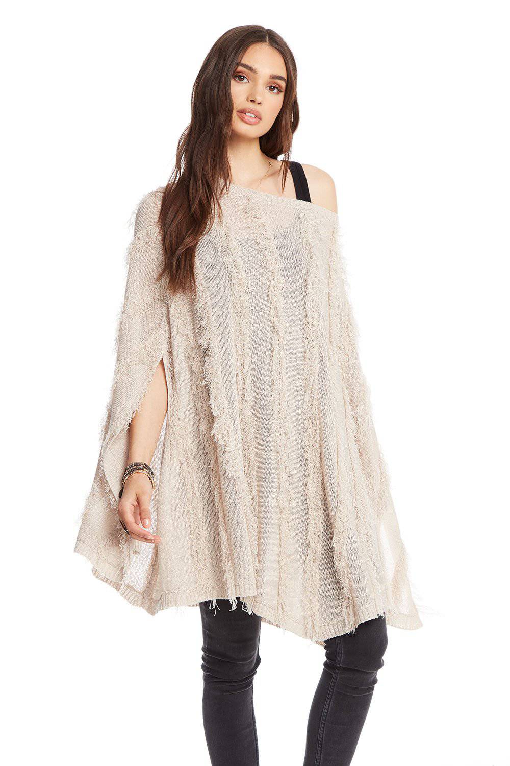 SIDE SLIT PONCHO WOMENS chaserbrand