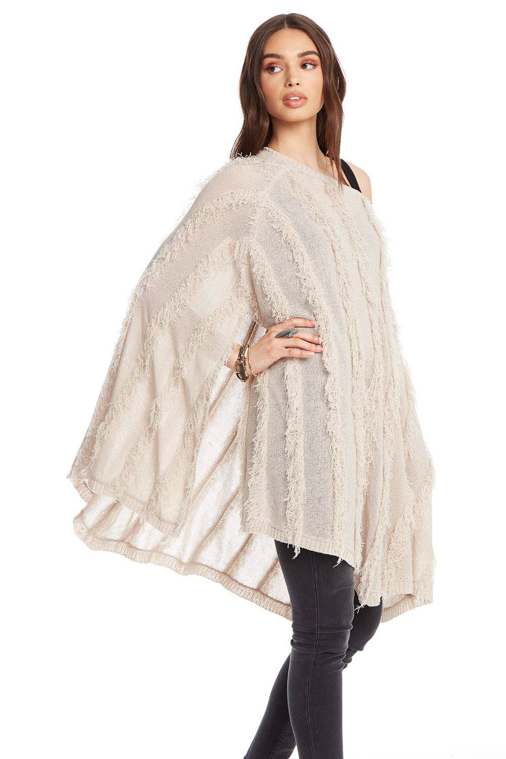 SIDE SLIT PONCHO WOMENS chaserbrand