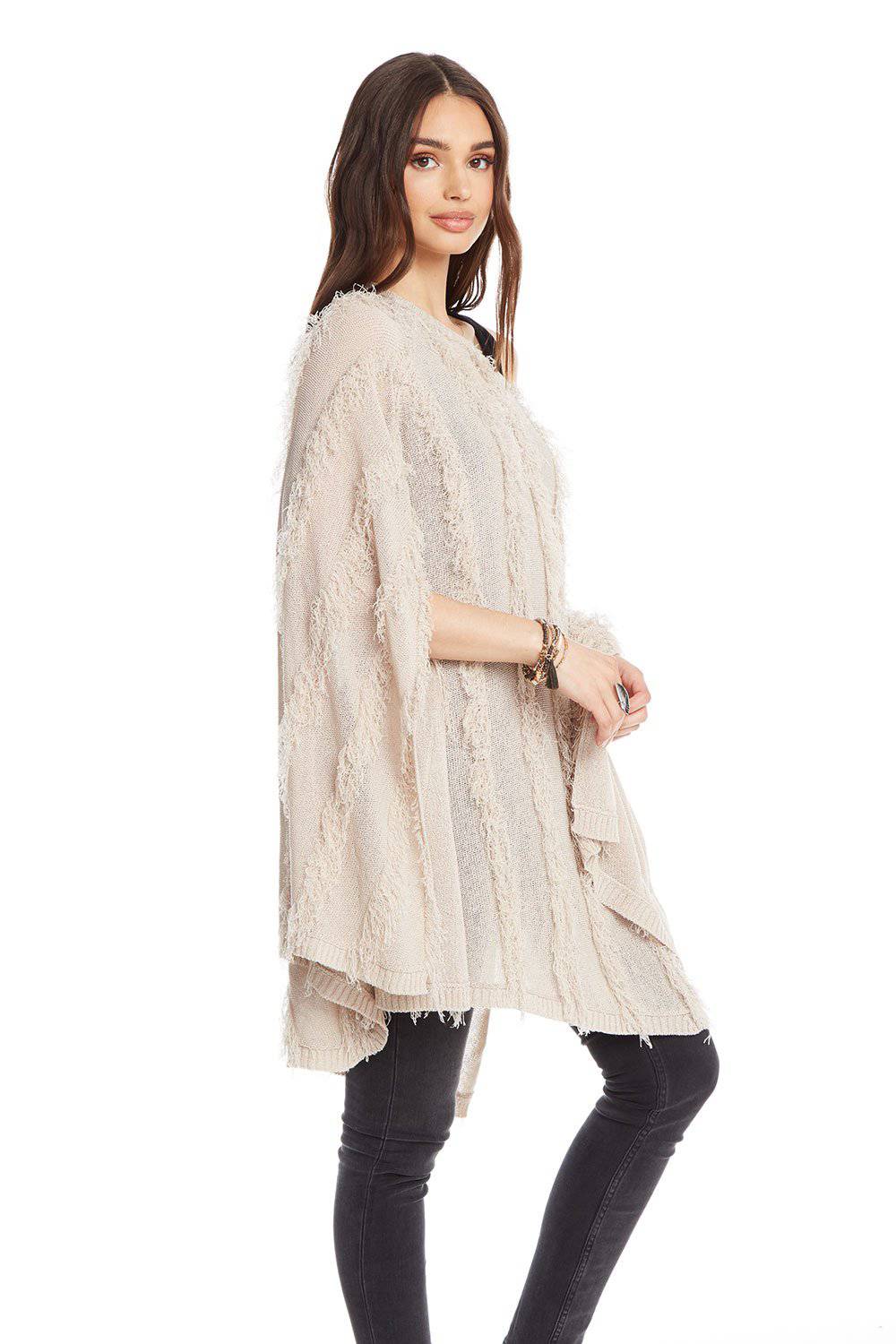 SIDE SLIT PONCHO WOMENS chaserbrand