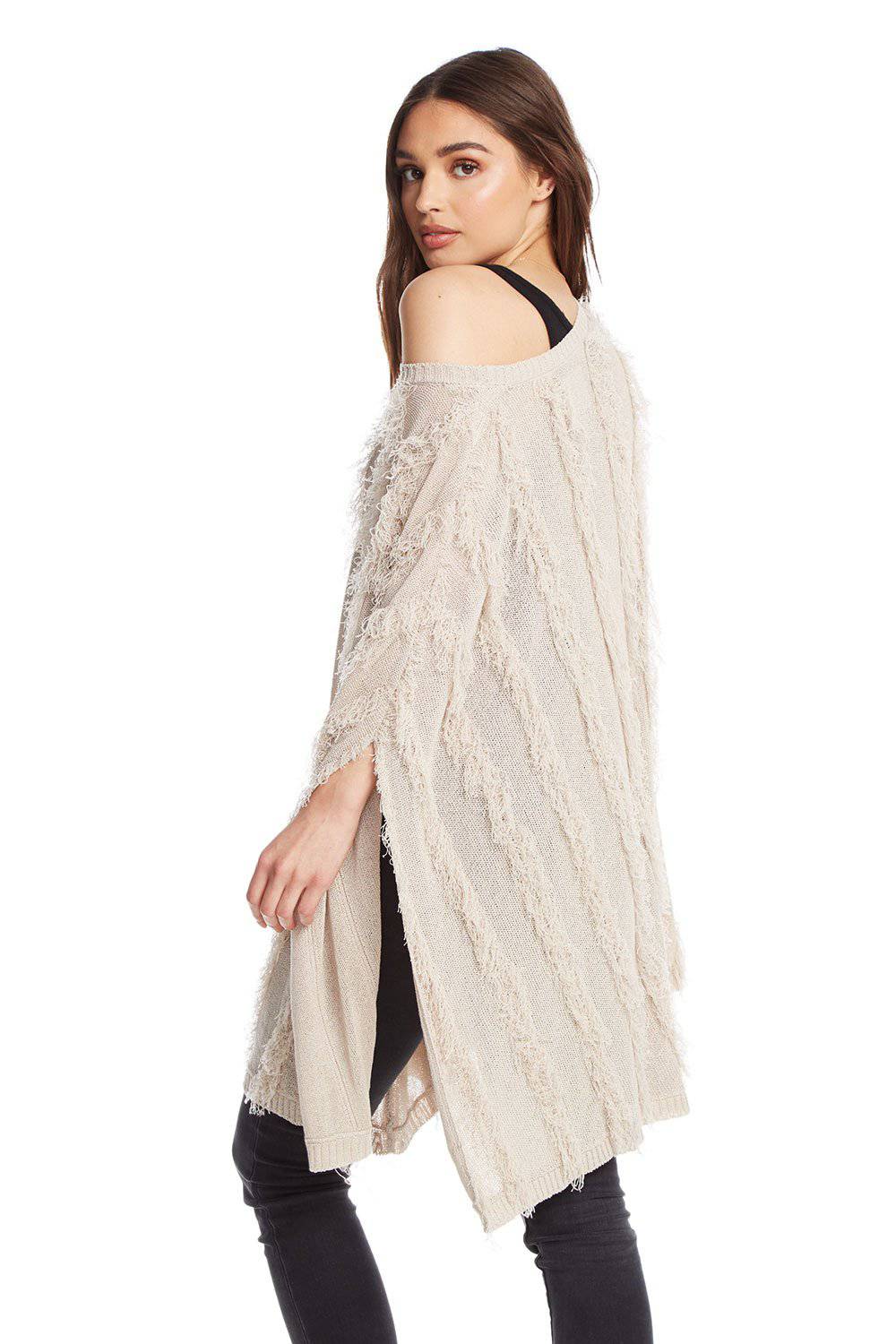 SIDE SLIT PONCHO WOMENS chaserbrand