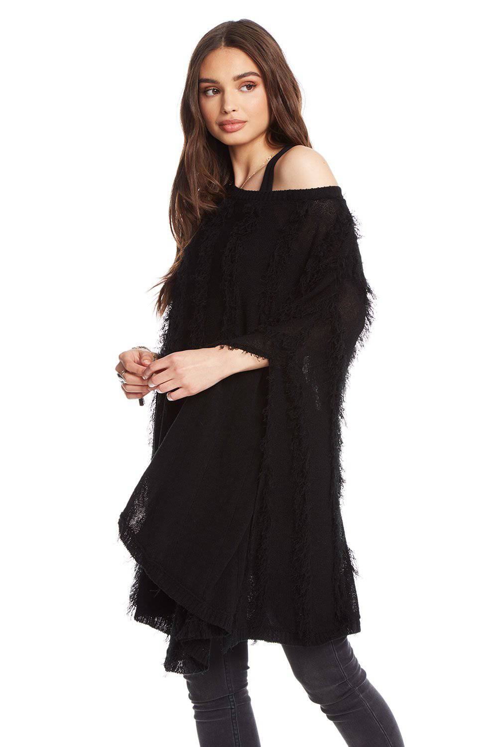 SIDE SLIT PONCHO WOMENS chaserbrand