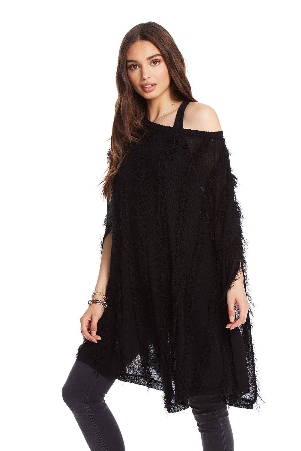 SIDE SLIT PONCHO WOMENS chaserbrand