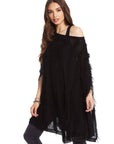 SIDE SLIT PONCHO WOMENS chaserbrand