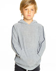 Boys Cozy Knit Contrast Piping Kanga Pocket Pullover Hoodie BOYS - chaserbrand