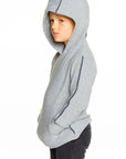 Boys Cozy Knit Contrast Piping Kanga Pocket Pullover Hoodie BOYS - chaserbrand