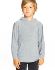 Boys Cozy Knit Contrast Piping Kanga Pocket Pullover Hoodie BOYS - chaserbrand