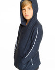 Boys Cozy Knit Contrast Piping Kanga Pocket Pullover Hoodie BOYS - chaserbrand