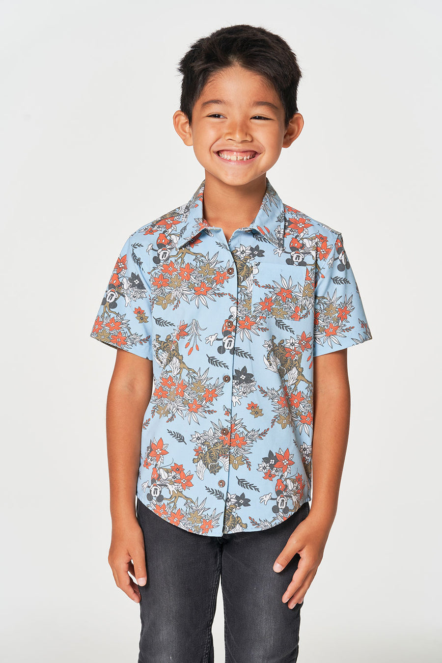 mickey mouse floral shirt