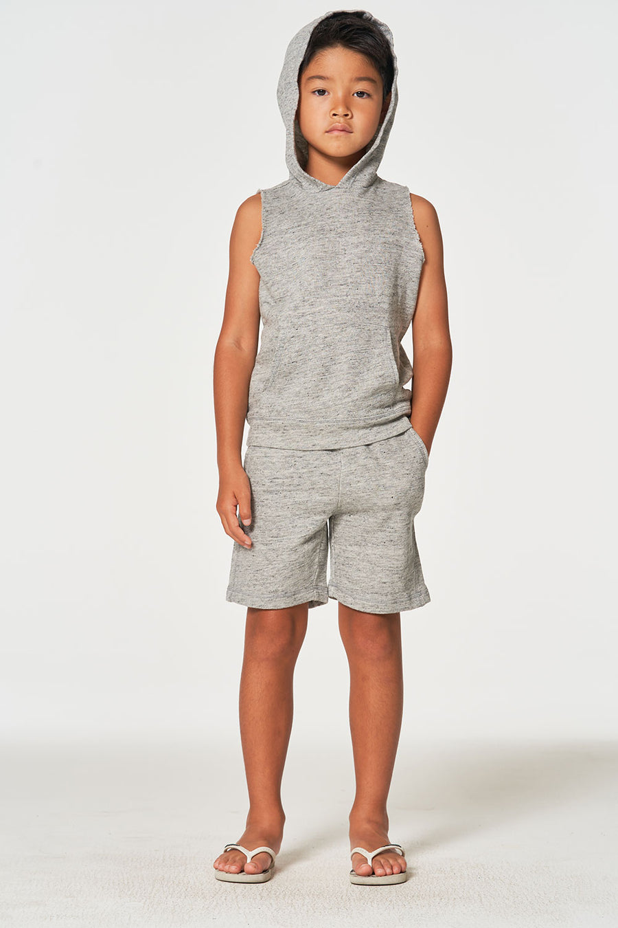 Boys sleeveless online hoodie