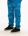 Rising Sun Santiago Cargo Joggers - Mykonos Blue BOYS chaserbrand