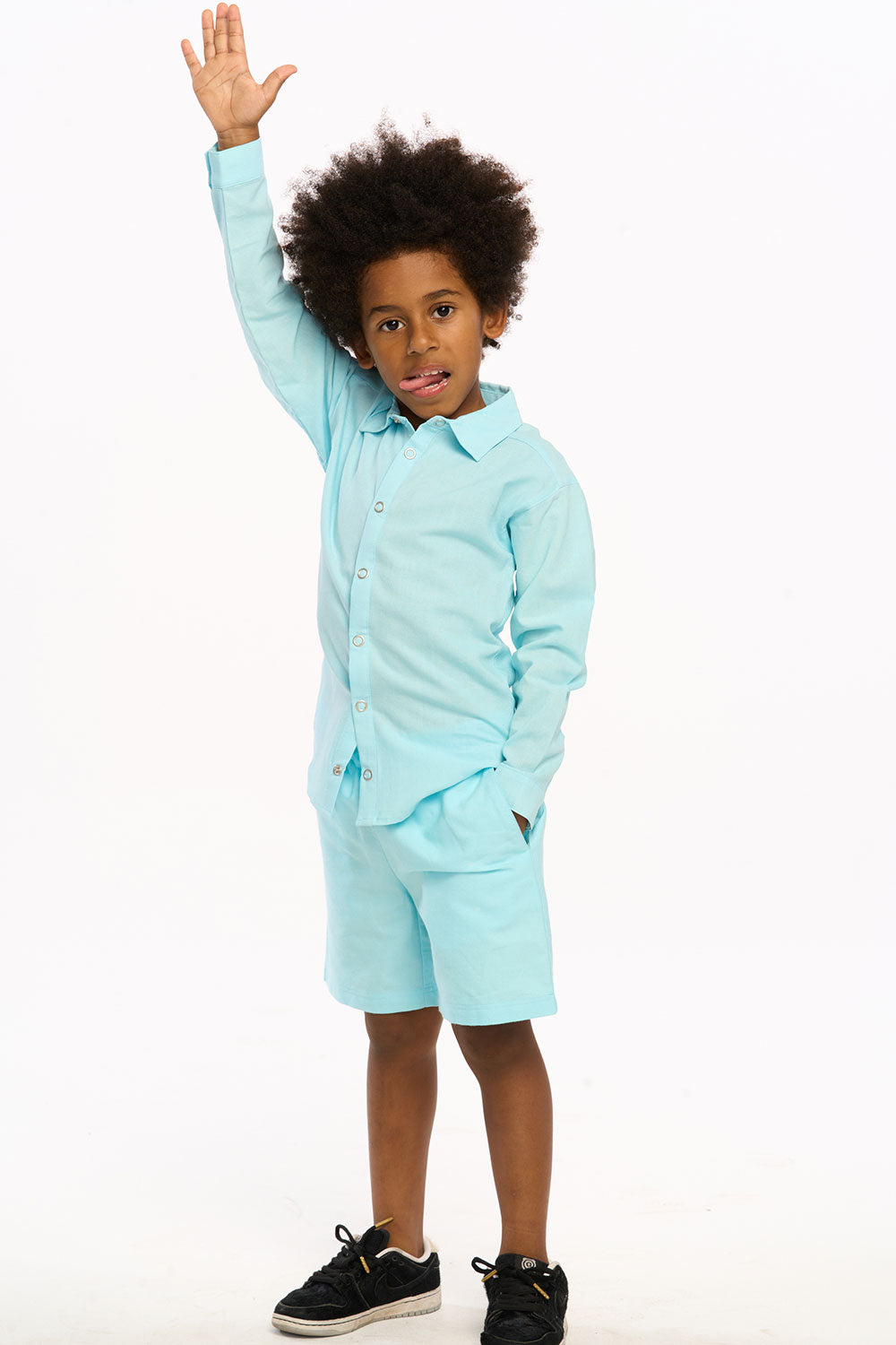 Nichola Long Sleeve Button Down - Clear Blue BOYS chaserbrand