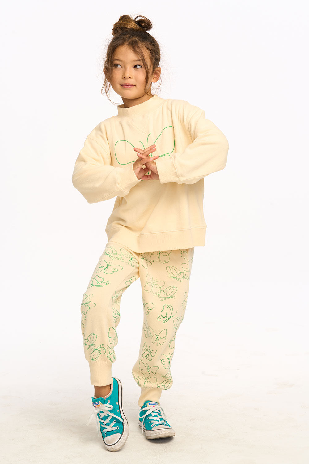 Linear Butterfly Pants - Macaroon GIRLS chaserbrand